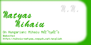 matyas mihaiu business card